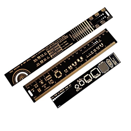 Mayata 1Set 15cm 20cm 25cm Multifunctional PCB Ruler Measuring Tool Resistor Capacitor Chip IC SMD Diode Transistor Package 180 Degrees