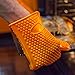 Silicone BBQ Gloves / Cooking Gloves - Premium Quality Kitchen Mitts for Barbecue, Baking, Grilling [Plus Stainless Steel Cooking Tongs as Bonus] - 425 F Heat Resistant Oven Mitts