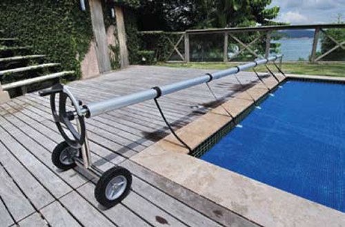 Kokido In-Ground Stainless Steel Pool Cover Reel w/ Metal Tube Set