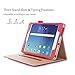 ProCase Samsung Galaxy Tab A 8.0 Case - Standing Cover Folio Case for 2015 Galaxy Tab A Tablet (8.0 inch, SM-T350 P350), with Multiple Viewing angles, auto Sleep/Wake, Document Card Pocket (Red)