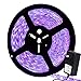 Tasodin [Upgrade] Purple Light Strips Led Strip 16.4Ft/5M 24W Flat Light Waterproof IP65 Flexible Cuttable Rope Lights with 12V 2A Power Supply