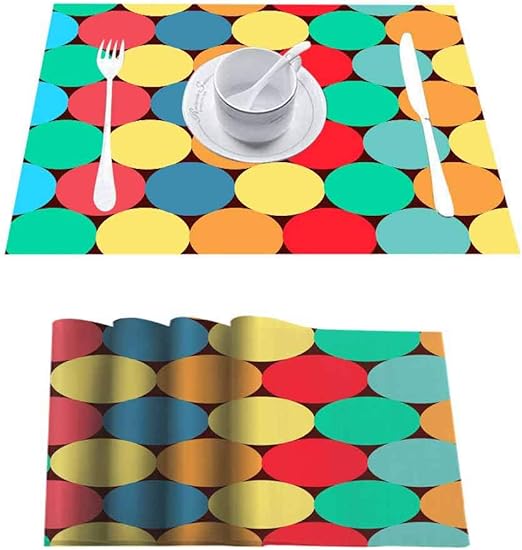 Manteles individuales con aislamiento térmico resistentes a las manchas