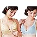 Common Women's Cotton Wirefree Maternity Front Button Nursing Bra Floral Sleep Breastfeeding Bra (Small, Skin1&Blue) 2 Packs