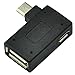 UCEC Micro USB 2.0 Micro Male to USB Female OTG Adapter, 90 Degree Black Host Adapter with Micro USB Power Charging for Samsung Galaxy S3 S4 S5 Note2 Note3 Cell Phone & Tablet