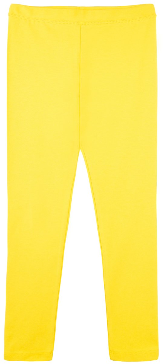 Lilax Girls' Basic Solid Full Length Cotton Soft Leggings
