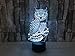 JYIFA 3D LED owl Cartoon Lamp 7 Color Change Optical Illusion Touch Mood light USB powered Bedroom Decorative Night Light Multi for Christmas Gifts