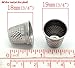 PEPPERLONELY Brand 30PC Silver Tone Sewing Thimbles 19x18mm (3/4 x 3/4 Inch)