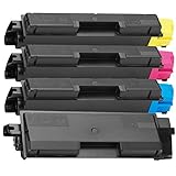 4 Inktoneram® Replacement toner cartridges for Kyocera-Mita TK-592 TK592 Toner Cartridges TK-592K TK-592C TK-592M TK-592Y replacement for Kyocera-Mita TK592 Combo Set FS-C2026MFP FS-C2126MFP FS-C5250DN M6026cidn M6526cdn M6526cidn P6026cdn