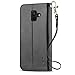 J&D Case Compatible for Galaxy A6 2018 Case, Wallet Stand Slim Fit Heavy Duty Protective Shock Resistant Flip Cover Wallet Case for Samsung Galaxy A6 2018 Wallet Case, (Not for A6 Plus 2018) Black