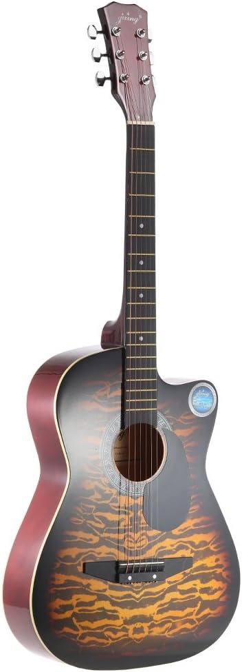 Andoer Acoustic Guitar - Andoer 38 Folk Acoustic Guitar 6 String Cutaway Basswood Side Back Board 18 Fret Maple Fingerboard For Beginners Musical Friends Students Gift Amazon Co Uk Musical Instruments