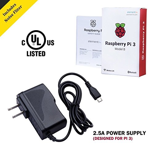 Raspberry Pi 3 Model B Kit with Black Case, Power Supply, Heatsink - Thumbnail 5