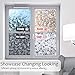rabbitgoo Glass Window Film, Decorative Window Stickers, Privacy Window Clings, Static Cling Door Window Covering, Stained Glass Window Vinyl, Non Adhesive, Anti UV Pebble Pattern, 23.6 x 70.8 inches