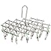 TAPCET Stainless Steel Swivel Hook 35 Clips Underwear Socks Gloves Drying Rack Clothes Hanger