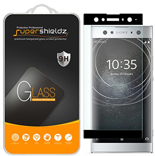 Supershieldz for Sony "Xperia XA2 Ultra" Tempered Glass Screen Protector, [Full Screen Coverage][3D Curved Glass] Anti-Scratch, Bubble Free, Lifetime Replacement Warranty (Black)