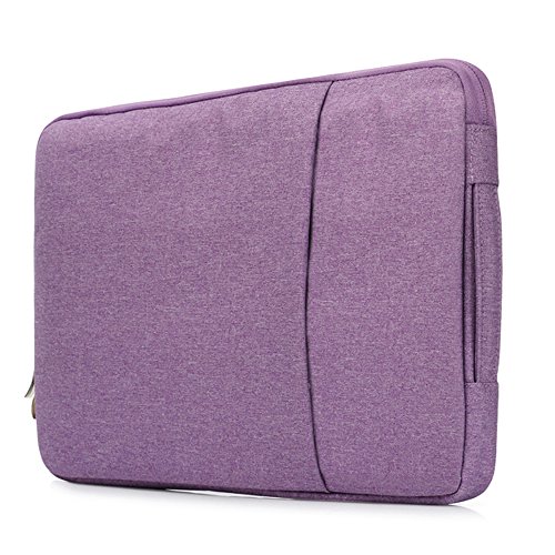 FuriGer Laptop Sleeve, Briefcase Handbag for 11-11.6 Inch MacBook Air, MacBook 12-Inch 2017/2016/2015 Release, Ultrabook Netbook Tablet, Polyester Multifunctional Carrying Bag Case Cover-Purple