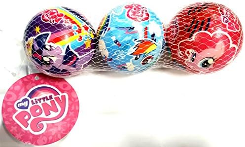 My Little Pony Squeeze, Cute and Soft Ball, Child Development Hand Muscles (2.5" x 3 Ball)