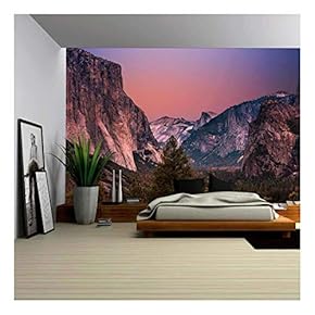 Grand Landscape with Mountains and Valleys - Removable Wall Mural | Self-Adhesive Large Wallpaper - 66x96 inches