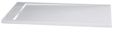 Bernstein Badshop Duschtasse rechteckig Mineralguss Duschwanne M2480CW - Weiß glänzend - 160x80x3,5cm