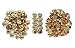 DGOL 50 Pairs Brass Backscrews Golden Leather Fasteners Sturdy Binding Rivets Belt Strap Collar Back Screws PU Studs Length (0.315 inch (8mm))