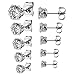 Nuni JewelrySet of 5 Pair(3,4,5,6,7mm) Round Cz 925 Sterling Silver Stud Earrings; Individually Packaged