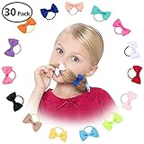 10/18/30 Pack: Girls No Crease Ouchless Stretch Elastic Hair Bow Ties Ponytail Holders
