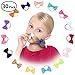 30 Pack: HBY Girls No Crease Ouchless Stretch Elastic Hair Bow Ties Ponytail Holders