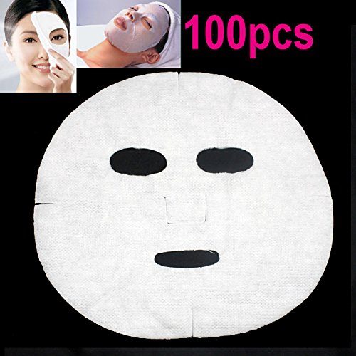 Baisidai 100/200/300 PCS Lady Nonwoven DIY Facial Mask Face Masks Paper Cotton SPA Salon Tool (300)