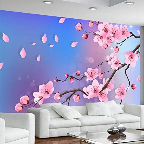Papel pintado mural adhesivo de pared Papel tapiz 3D hermoso melocotón