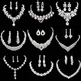 HeroNeo® Hot Prom Wedding Bridal Party Crystal Rhinestone Necklace Earring Jewelry Sets