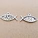 Yansanido Pack of 100 Alloy Fish Shape