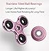 Metal Hand Spinner Toy,WINONE Al-Alloy EDC Spinner Fidget Toys Ultra Durable Stainless Steel Bearing High Speed 2-5 Mins Spins EDC ADHD Focus Anxiety Stress Reducer (Rose)