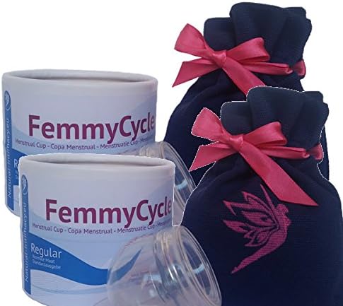 2 FemmyCycle menstrual cups (twin value pack) (Regluar + Low Cervix)