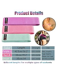 SYIPO Booty Bands,Cloth Hip Resistance Bands for Legs and Butt,Anti Slip Elastic Hand Washable Workout Bands,Sculpt Desired Peach Shape,Set of 3