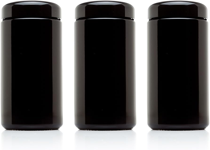 MIRON Violettglas 1 Liter - Ultraviolet Storage Container | Airtight Smell Proof | Screw Top Jar (3)