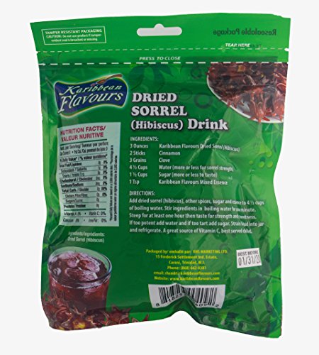 Karibbean Flavours Dried Sorrel (Hibiscus) 85g (Pack of 2)