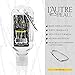 Travel Hand Sanitizer Gel with Aloe Vera & Vitamin E Made by L’AUTRE PEAU - Citrus Scented Alcohol Based Liquid Instant Hand Cleaner Pocket Sanitizer with Carabiner Clip (2oz 3 Pack)