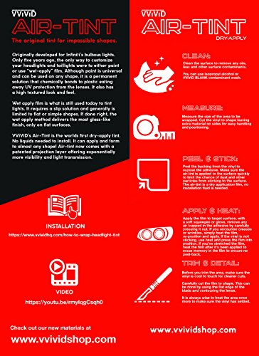 3 VViViD+Air+Tint+Headlight+Transparent+Self+Adhesive