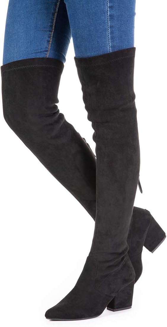  | N.N.G Women Boots Winter Over Knee Long Boots Fashion Boots Heels Autumn Quality Suede Comfort Square Heels US Size | Over-the-Knee