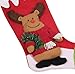 Clever Creations Cute Brown Reindeer Hanging Christmas Stocking, Perfect for Small Gifts, Stocking Stuffers and Candy