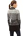 PattyBoutik Women's Gradient Color Marled Cardigan (Black and White M)