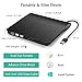 External CD Drive, Invin USB 3.0 Ultra Slim Portable High Speed Optical CD DVD RW DVD ROM Drive Writer Burner for Laptop Notebook PC Desktop Computer Support Windows/Vista/7/8.1/10, Mac OSX (Black) …