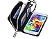 Dreams Mall 2 in 1 PU Leather Wallet Purse Case Protection for Samsung Galaxy S5 with Stand Flip Cover and Strap, Black