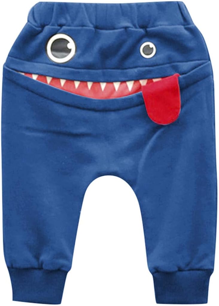 Little Story Baby Children Kids Boys Girls Cartoon Shark Tongue Harem Pants Trousers Pants Children's Shark Tongue
