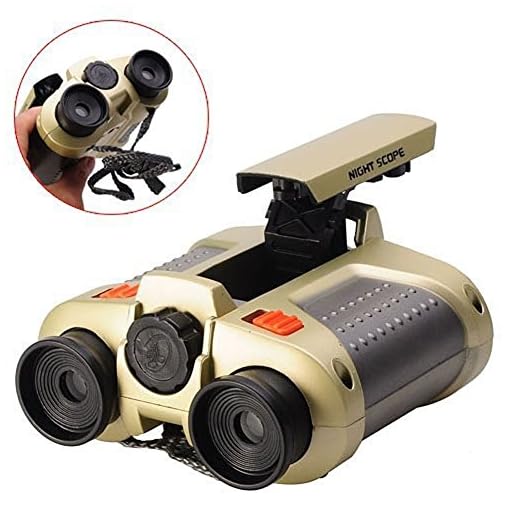 BIAL Binoculars for Kids, Toys Binoculars Night Scope 4x30 Telescope with Pop-up Spotlight and Night-Beam Vision Fun Cool Toy Gift for Kids Boys Girls