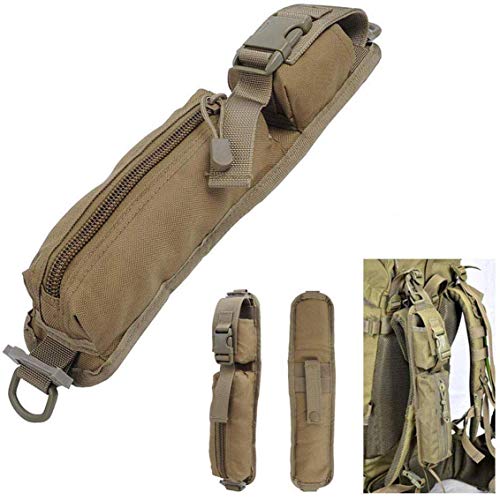 LIVIQILY Two Colors Tactical Molle Accessory Pouch Backpack Shoulder Strap Bag Hunting Tools Pouch (Tan) - Thumbnail 7