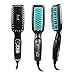 Portable Electric Hair Straightening Brush,Straightener Brush with LED Temperature Display Show Your Beauty Every Day (Matt Black)