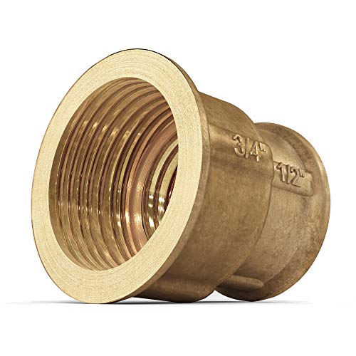 Reducing Coupling 1/2" inch Female x 3/4" inch Female Threaded Brass Construction NPT