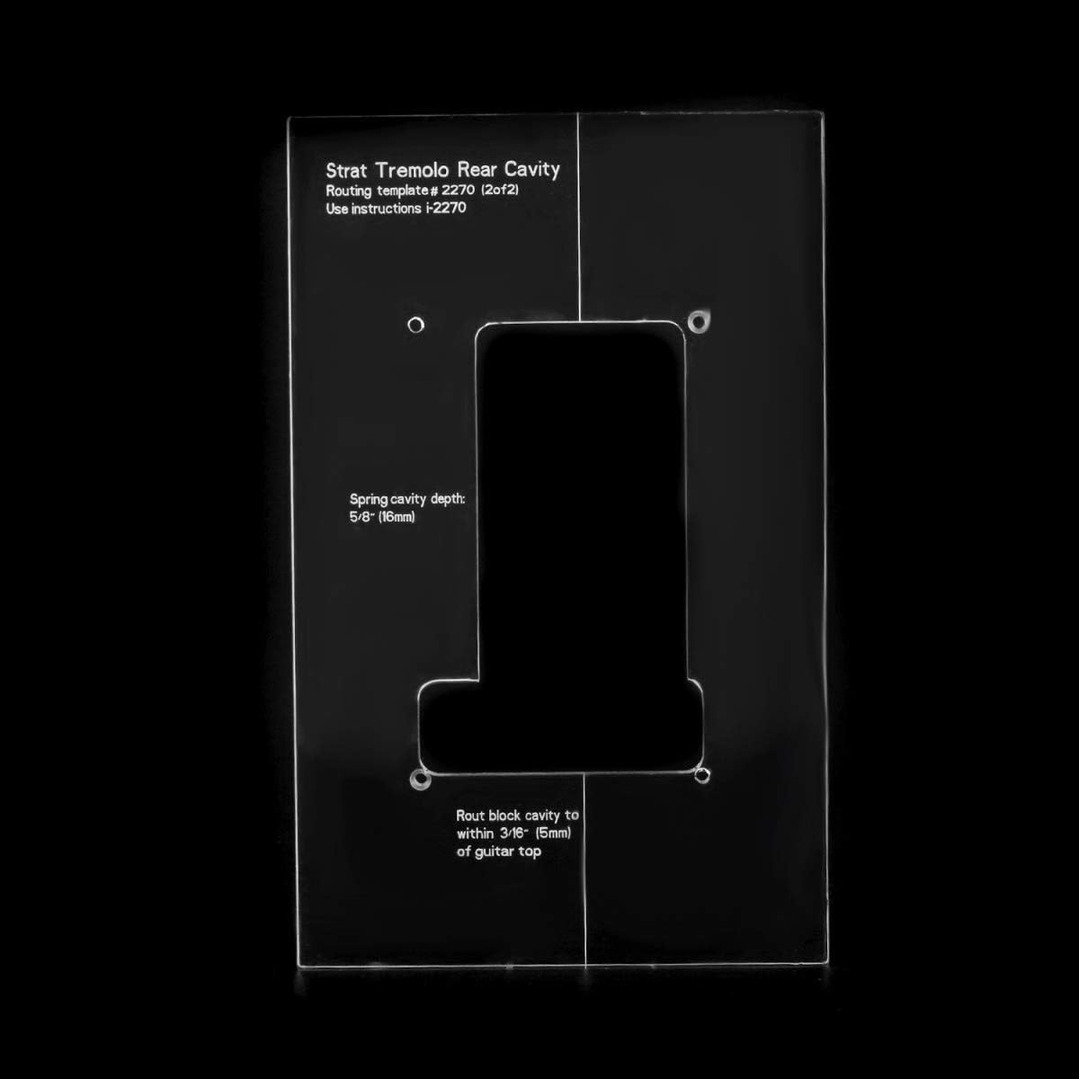 Musiclily Pro CNC Accurate Acrylic Tremolo Bridge Routing Templates Set for Traditional Strat-style Guitar - Image 3