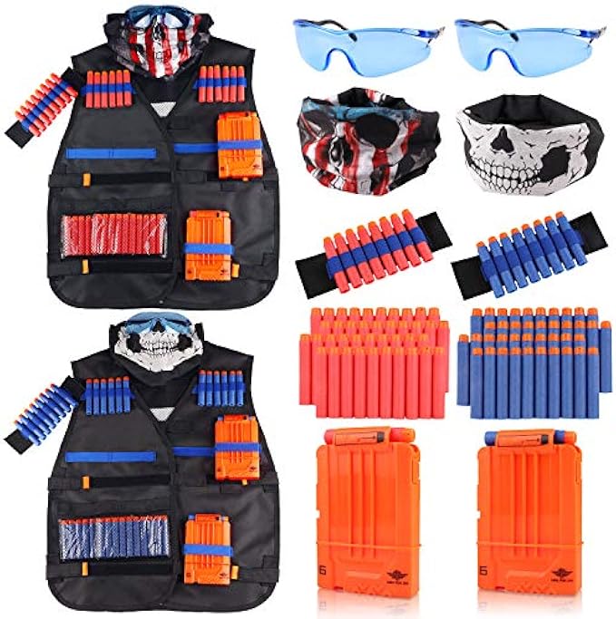 UWANTME Tactical Vest Kit 2 Pack for Nerf Guns N-Strike Elite Series