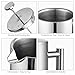 Aicok French Press Coffee Maker, Double Wall Stainless Steel Coffee Press, 8-Cup Coffee Percolator with 5 Bonus Screens and Scoop, 34 oz / 1L